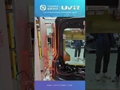 Lampu Pemanas Halogen Berlapis Emas Tabung Tunggal Sudut Datar Berbentuk U dengan Suhu Filamen Tinggi