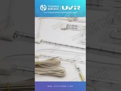 Pemanas inframerah lampu kuarsa dengan lapisan putih tabung ganda 200-4000W