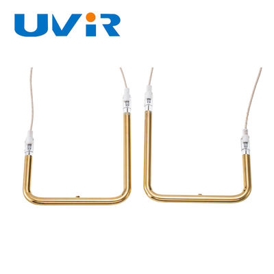 Harga yang bagus 230V 910W Elemen pemanasan infra merah emas tabung Kuarsa on line