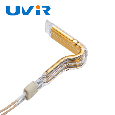 Harga yang bagus L Shape Gold Halogen Heater Tube Lampu Kuarsa Tahan Panas Untuk Industri on line