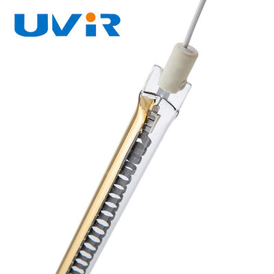 Harga yang bagus Lampu Pemanas Kuarsa IR Serat Karbon 400V R7S Lapisan Emas on line