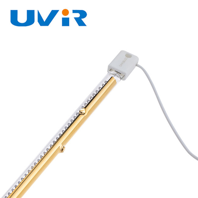 Harga yang bagus Lapisan Emas Kuarsa Lampu Halogen Inframerah Tabung Tunggal 230V 1200W on line