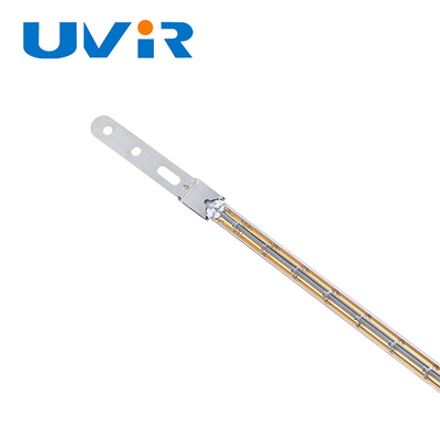 Harga yang bagus Lampu Pemanas Kuarsa Inframerah Berlapis Emas 3000W 400V dengan Dudukan X on line