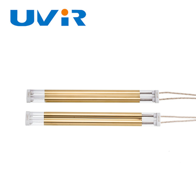 Harga yang bagus Lampu Inframerah Gelombang Menengah 1kW 230V Pemanas Kuarsa Lapis Emas on line