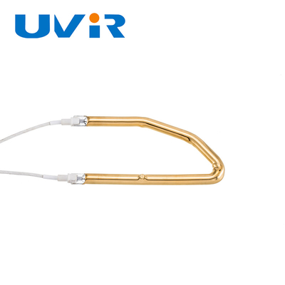 Tabung Pemanas Inframerah Berlapis Emas 230V 1380W Lampu IR 3D