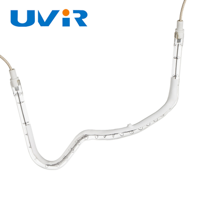3D Keramik Lapisan Putih Lampu Pemanas Kuarsa Inframerah 8-14mm 1100-2600C