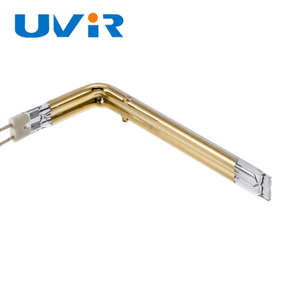 UVR Twin Plastic Parts tabung kuarsa elemen pemanas Inframerah Berlapis Emas