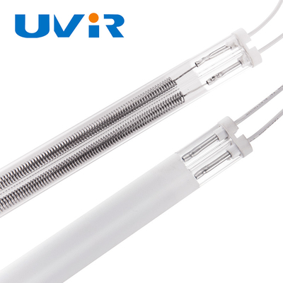 Harga yang bagus Lampu Inframerah Gelombang Menengah Tabung Ganda 4000W Lapisan Putih 400V on line