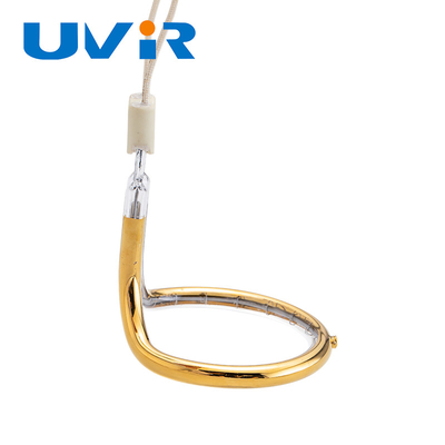 Lampu Pemanas Inframerah Cincin Kuarsa Berlapis Emas UVIR 100-7600W