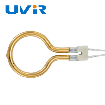 Harga yang bagus Lampu Infrared Quartz Ring 8-14mm Diameter 100-7600W Pencahayaan Emas on line