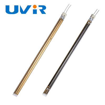 Lampu Pemanas IR Serat Karbon Tabung Ganda Berlapis Emas 3500W