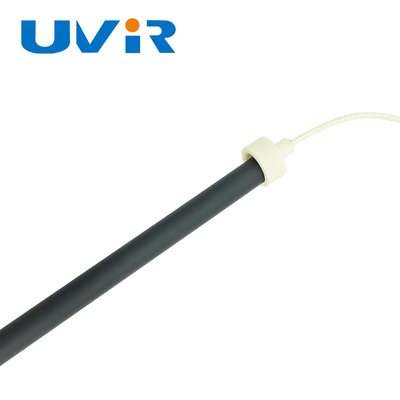 Kustomisasi Kuarsa Penghangat Ruangan Lampu Inframerah 220V Tabung Tunggal Gelombang Panjang Tabung Hitam