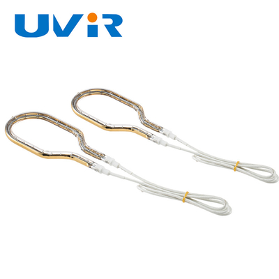 Good price Gelombang Pendek Lapisan Emas 39-606mm Ring Infrared Lamp Tungsten Quartz Glass Tube on line