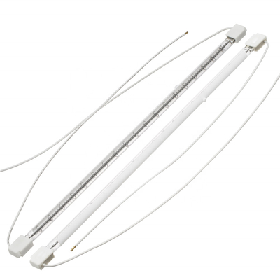 Harga yang bagus 2500W 400V White Reflector Infrared Heating Tube untuk Mesin Blowing on line