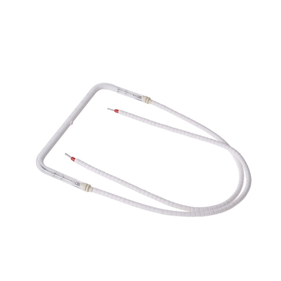 Tabung Tunggal U berbentuk Infrared Heating Lamp Tabung Halogen Putih Gelombang Pendek