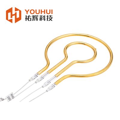 Harga yang bagus 240V Mediumwave Longwave Ring Infrared Lamps dengan Gold Reflector untuk Aplikasi Otomotif on line