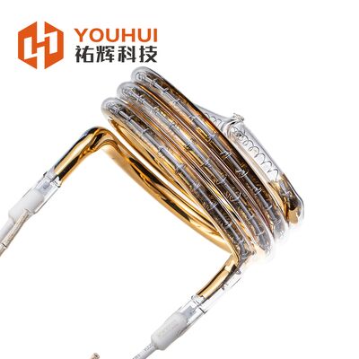 Harga yang bagus 150-6000W Gold Coating Infrared Heating Element Tube dengan umur 5000-20000h untuk aplikasi industri on line