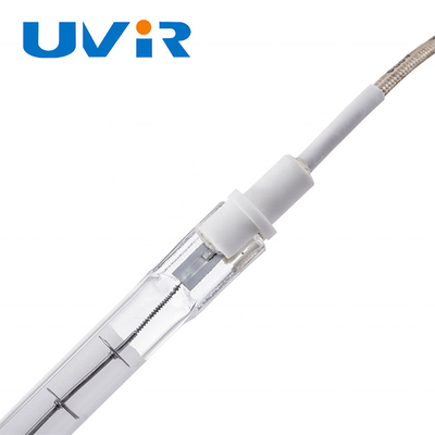 Harga yang bagus Lampu InfraMerah Kuarsa tabung tunggal dengan Waktu Tanggapan 1 detik Panjang Total 500mm dan Panas Panas 430mm untuk Aplikasi Industri on line