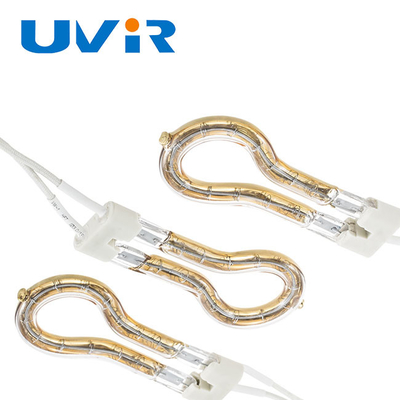 Harga yang bagus Lampu Inframerah Cincin Filamen Tungsten Berlapis Emas UVIR 450W on line