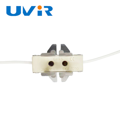 Good price GX9.5 IR Lamp Holder, Klem Lampu Panas 250V 5KV untuk pemanas tabung Kembar on line
