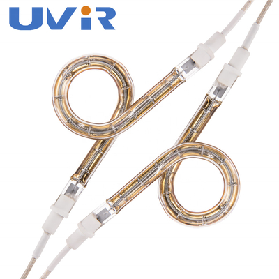 Ring Halogen Tube Heater Panjang 1500MM CE bersertifikat Dengan Lapisan Emas