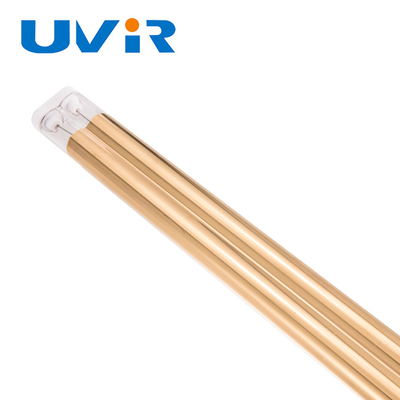 200-10000w Uvir Gold Coating Twin Tube Quartz Lamp Irp Infrared Lamp Untuk Mesin Pencetakan
